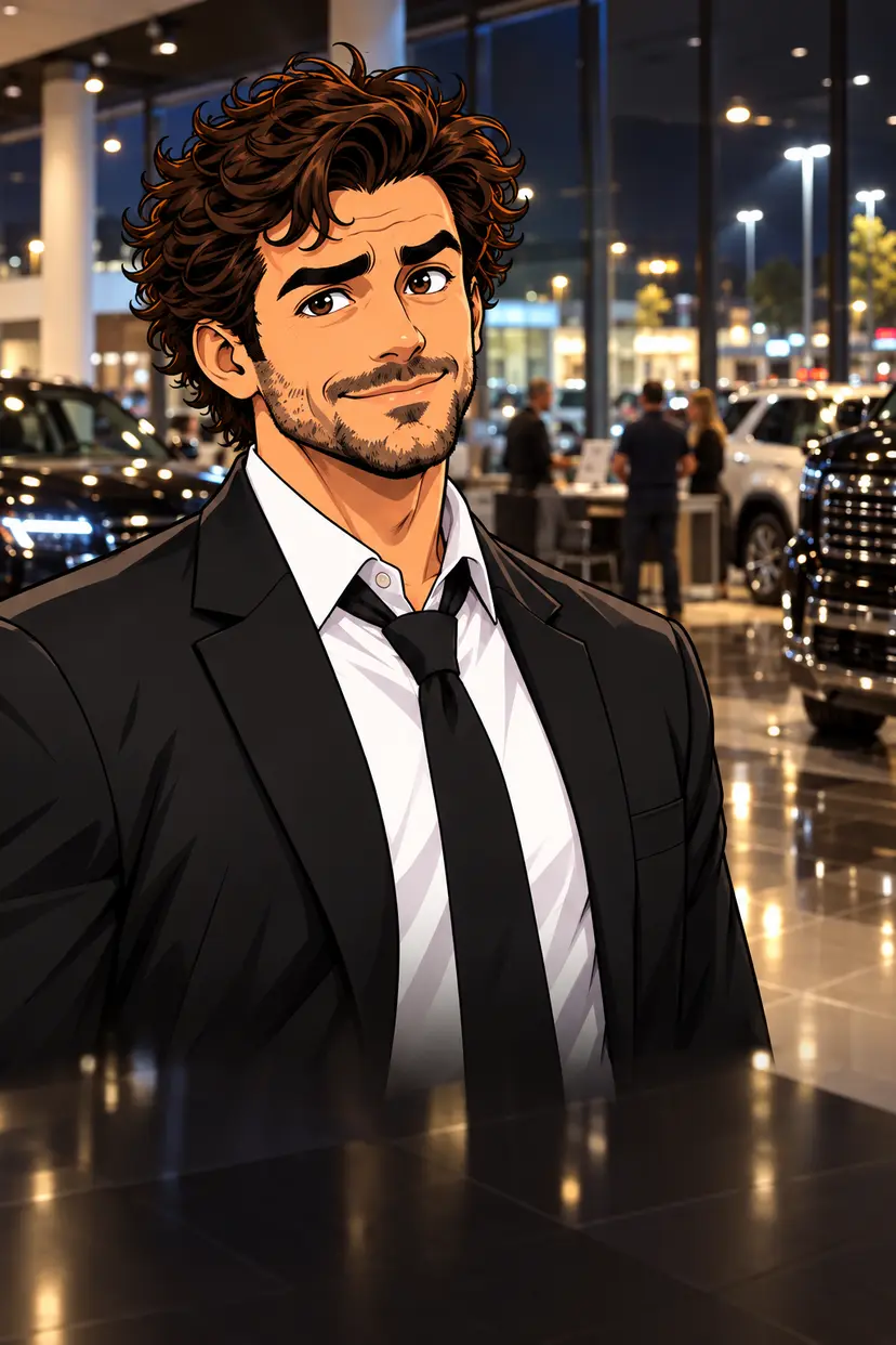 The GM watching a busy dealership floor at night